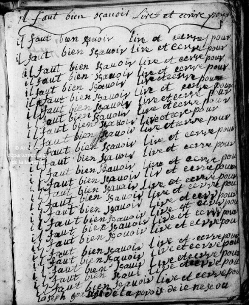 Registre paroissial Saint-Pierre-d'Arthenay 1672 acte insolite pages écriture