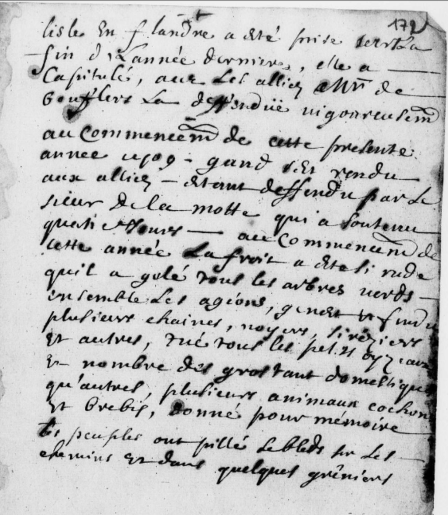 registre Germond-Rouvre 1709