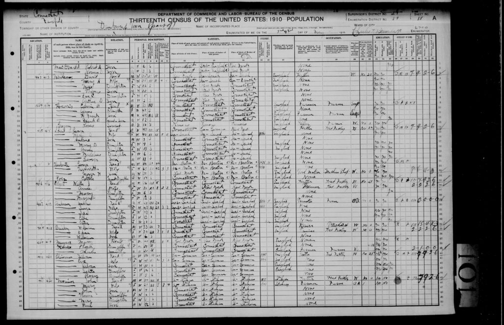 census 1910 Connecticut